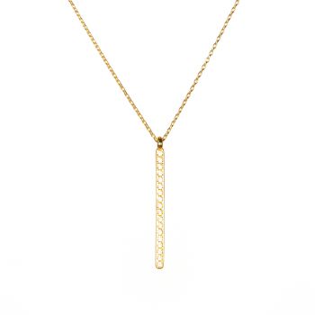 Edle Kurshuni Halskette mit elegantem Anhänger aus vergoldetem Sterling Silber, besetzt mit fantastischen Zirkonias. Kurshuni Schmuck wird in Istanbul handgefertigt. Jetzt versandkostenfrei im Perlenmarkt OnlineShop bestellen!